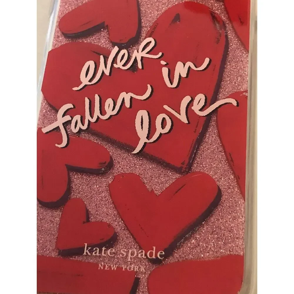 Kate Spade Iphone XS MAX Ever Fallen In Love New Heart printed case